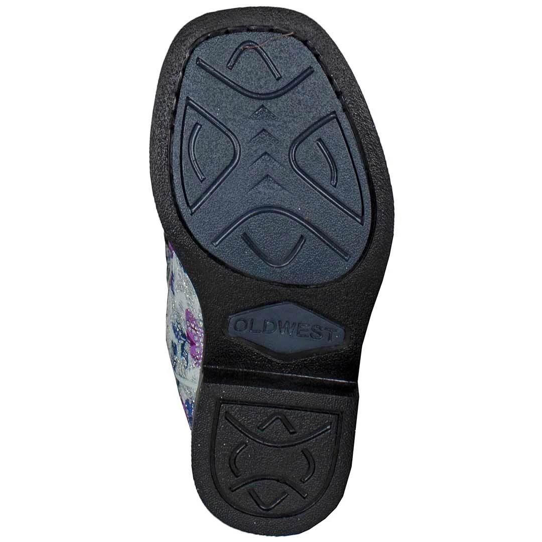 Old West Girls' Floral Bling Cowgirl Boots 9 Old West Girls' Floral Bling Cowgirl Boots - Image 7