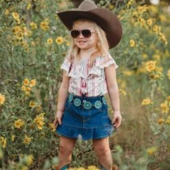 Shea Baby Toddler Girls' Jean Skirt -Wrangler || Schleich || ROPER Shop img82079 shea baby toddler girls jean skirt