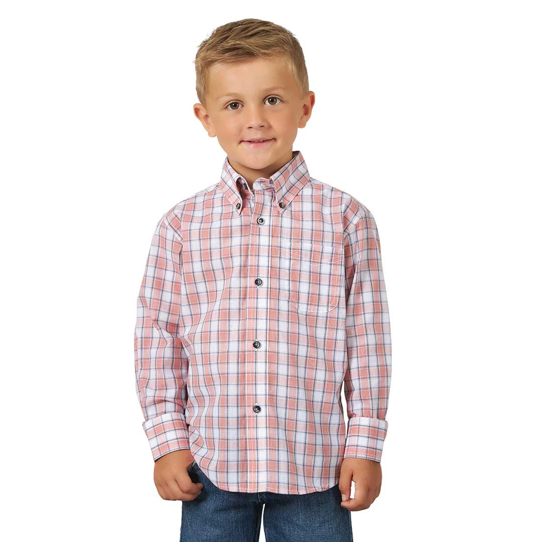 Wrangler Boys' Riata Plaid Shirt 4 Wrangler Boys' Riata Plaid Shirt - Image 2