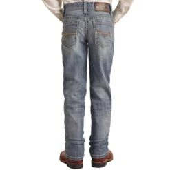 Rock & Roll Denim Boys' Slim Fit Revolver Bootcut Jeans