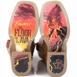 Tin Haul Boys' Beware Of Lava Cowboy Boots -Wrangler || Schleich || ROPER Shop img91774 tin haul boys beware of lava cowboy boots