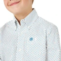 Wrangler Boys' Classic Fit Button-Down Print Shirt -Wrangler || Schleich || ROPER Shop img94488 wrangler boy s classic fit button down print shirt