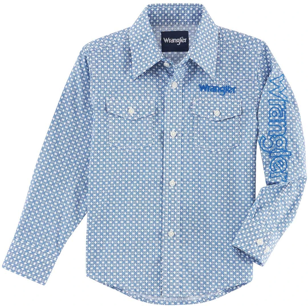 Wrangler Boys' Logo Button-Down Shirt 3 Wrangler Boys' Logo Button-Down Shirt