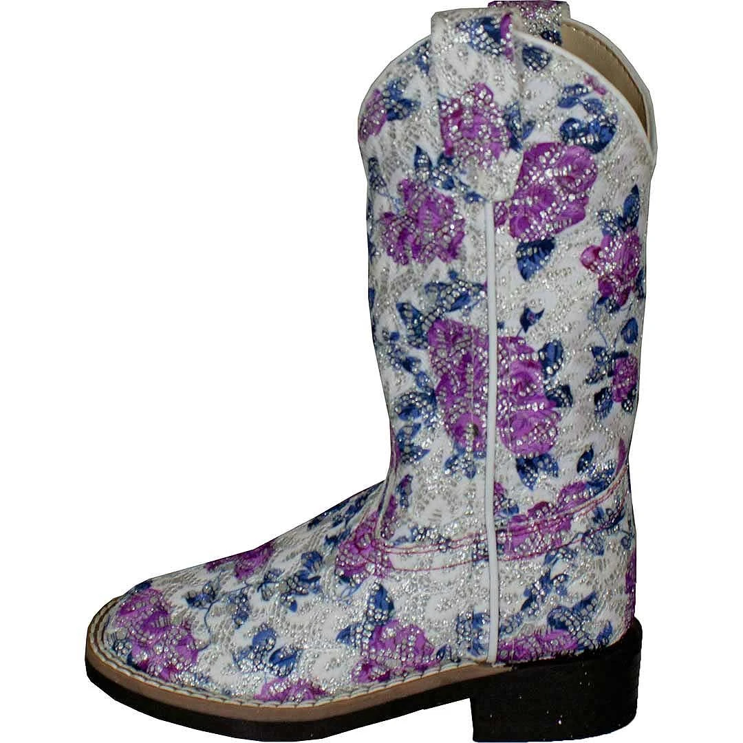 Old West Girls' Floral Bling Cowgirl Boots 4 Old West Girls' Floral Bling Cowgirl Boots - Image 2