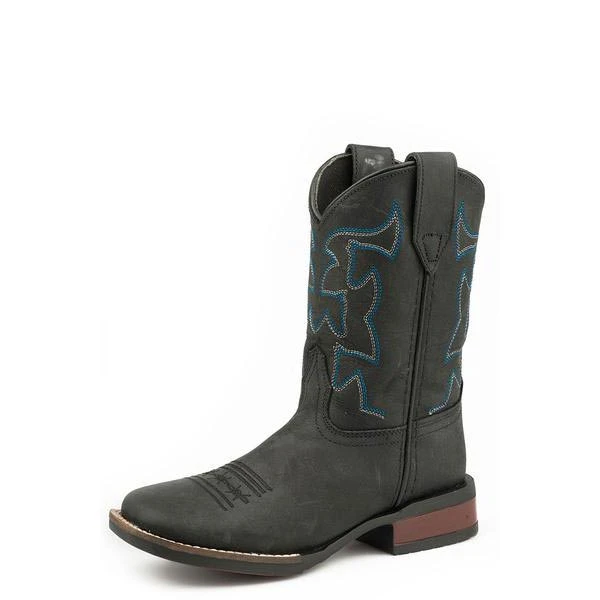 Roper Kids' Cowhide Square Toe Cowboy Boots 3 Roper Kids' Cowhide Square Toe Cowboy Boots