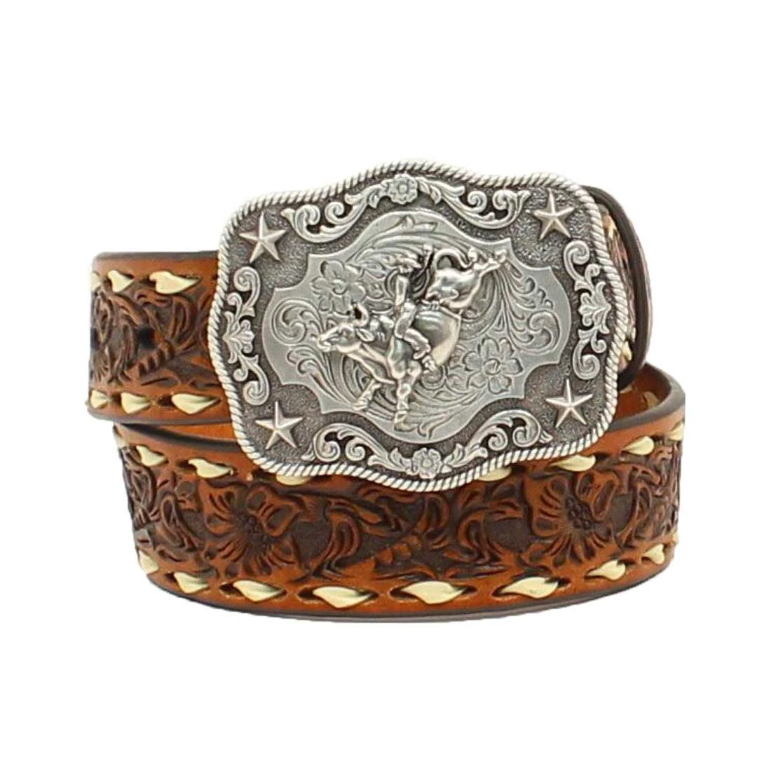 Nocona Boys' Floral Embossed Belt 3 Nocona Boys' Floral Embossed Belt
