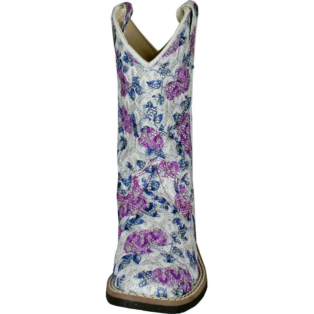 Old West Girls' Floral Bling Cowgirl Boots 6 Old West Girls' Floral Bling Cowgirl Boots - Image 4
