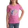 Rock & Roll Cowgirl Girls' Stay Wild Cold Shoulder T-shirt -Wrangler || Schleich || ROPER Shop rock roll cowgirl girls stay wild cold shoulder t shirt