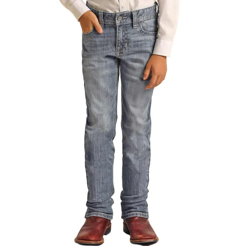 Rock & Roll Denim Boys' Slim Fit Revolver Bootcut Jeans 5 Rock & Roll Denim Boys' Slim Fit Revolver Bootcut Jeans - Image 3