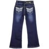 Rodeo Girl Girls' Feather Pocket Bootcut Jeans 1 Rodeo Girl Girls' Feather Pocket Bootcut Jeans -Wrangler || Schleich || ROPER Shop rodeo girl girls feather pocket bootcut jeans