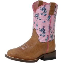 Roper Girls' Cowgirl Print Shaft Cowgirl Boots