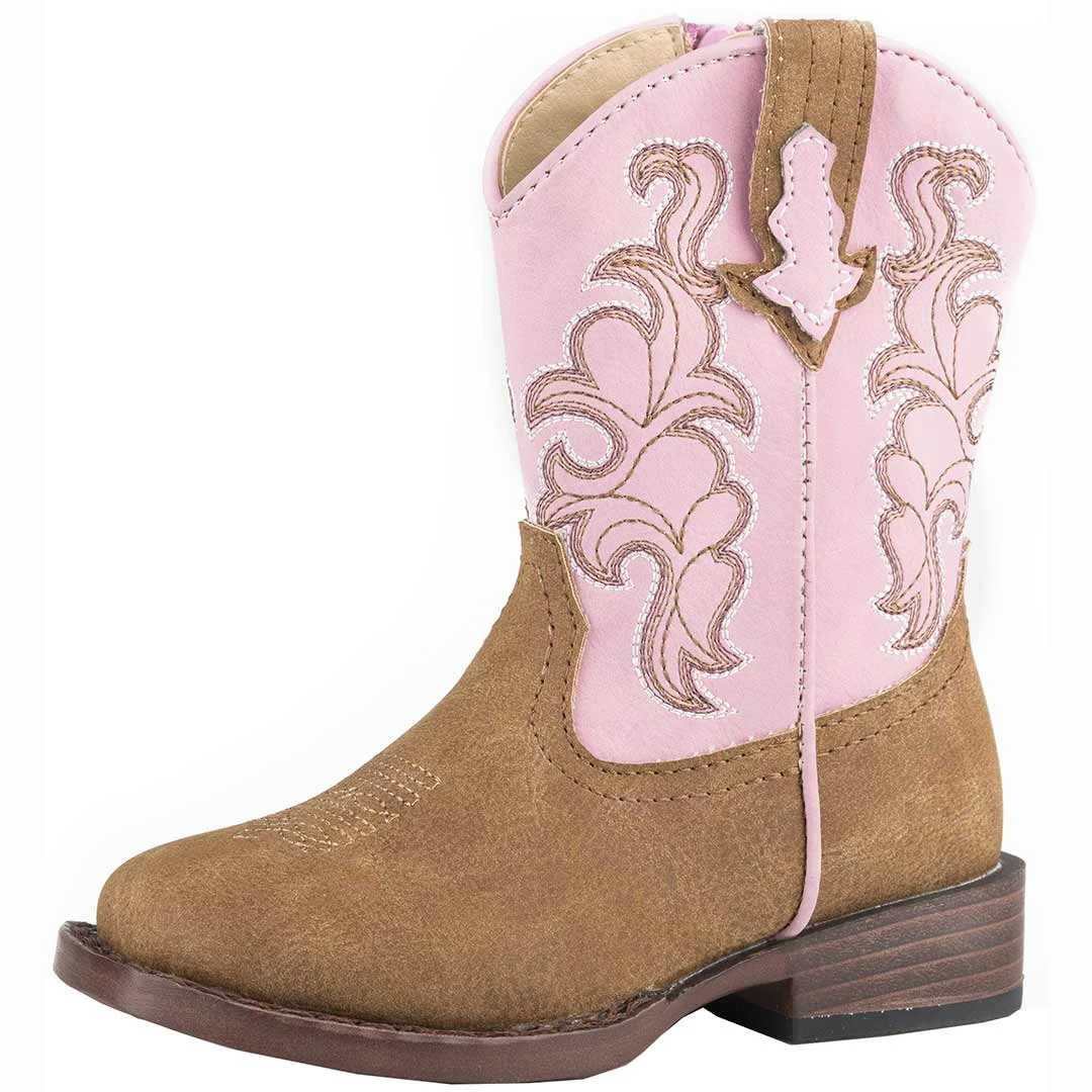 Roper Toddler Girls' Pink Shaft Cowgirl Boots 3 Roper Toddler Girls' Pink Shaft Cowgirl Boots