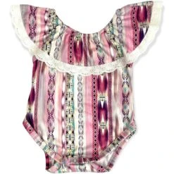 Shea Baby Infant Girls' Southwest Lace Onesie