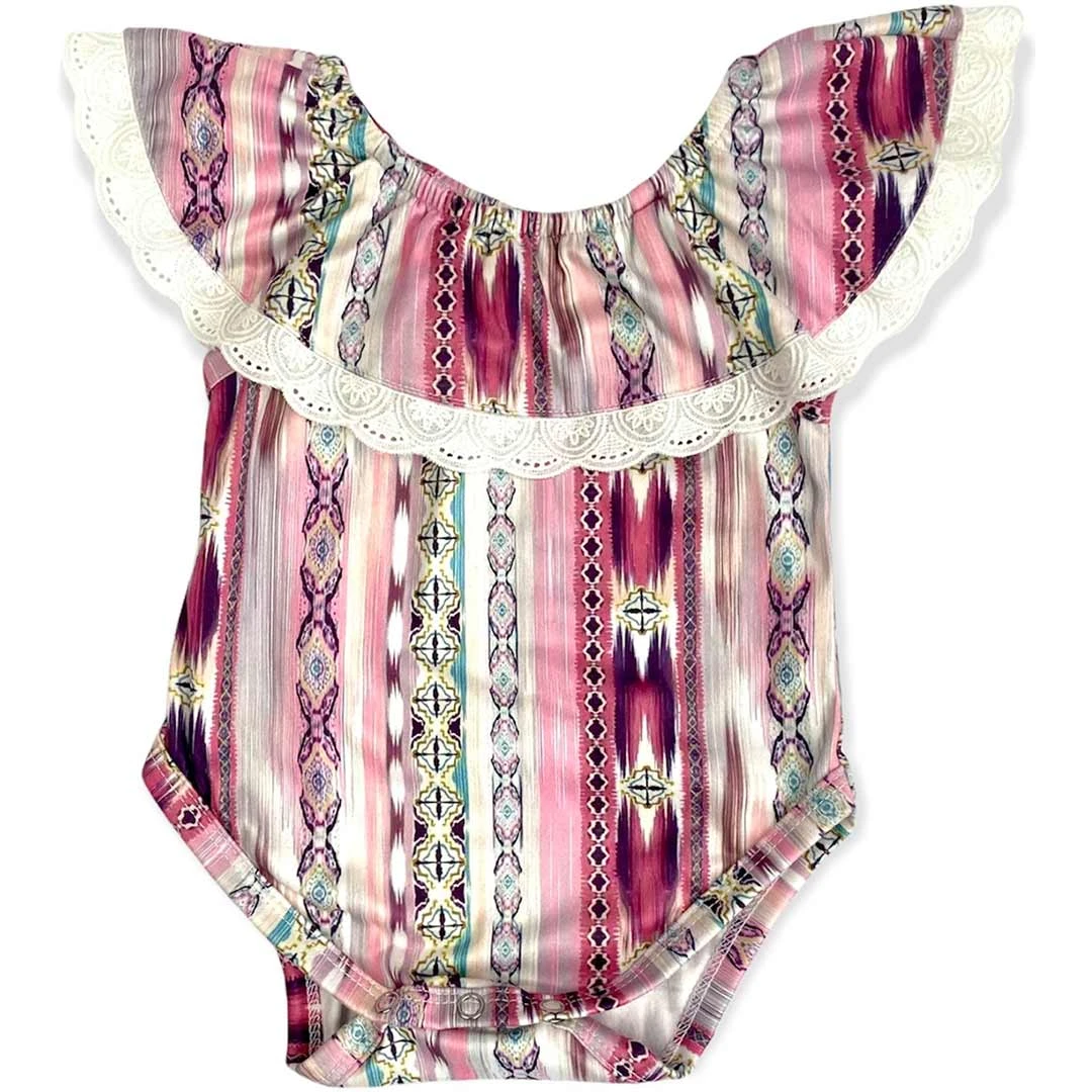Shea Baby Infant Girls' Southwest Lace Onesie 3 Shea Baby Infant Girls' Southwest Lace Onesie