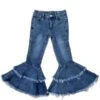 Shea Baby Toddler Girls' Ruffle Bell Bottom Jeans -Wrangler || Schleich || ROPER Shop shea baby toddler girls ruffle bell bottom jeans