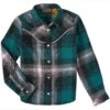 Wrangler Girl's Plaid Snap Shirt -Wrangler || Schleich || ROPER Shop wrangler girl s plaid snap shirt