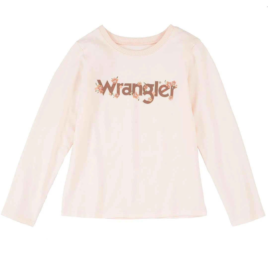 Wrangler Girls' Floral Logo Long Sleeve T-shirt 3 Wrangler Girls' Floral Logo Long Sleeve T-shirt