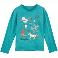 Wrangler Girls' Long Sleeve Western T-Shirt