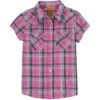 Wrangler Girls' Short Sleeve Plaid Snap Shirt -Wrangler || Schleich || ROPER Shop wrangler girls short sleeve plaid snap shirt